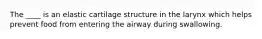 The ____ is an elastic cartilage structure in the larynx which helps prevent food from entering the airway during swallowing.