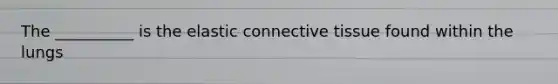 The __________ is the elastic connective tissue found within the lungs