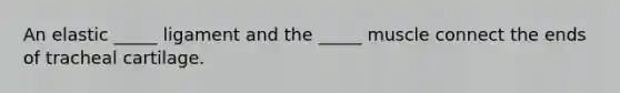 An elastic _____ ligament and the _____ muscle connect the ends of tracheal cartilage.