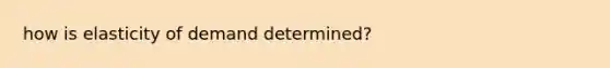 how is elasticity of demand determined?