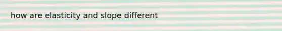 how are elasticity and slope different