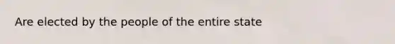 Are elected by the people of the entire state