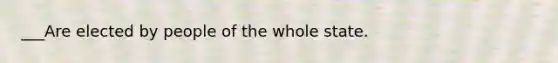 ___Are elected by people of the whole state.