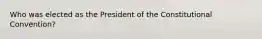 Who was elected as the President of the Constitutional Convention?