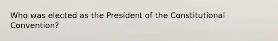 Who was elected as the President of the Constitutional Convention?