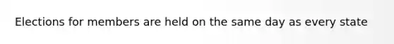 Elections for members are held on the same day as every state