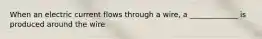 When an electric current flows through a wire, a _____________ is produced around the wire