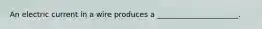 An electric current in a wire produces a ______________________.