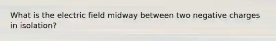 What is the electric field midway between two negative charges in isolation?