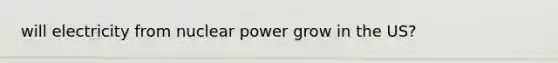 will electricity from nuclear power grow in the US?