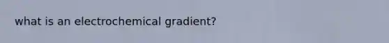 what is an electrochemical gradient?