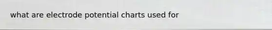 what are <a href='https://www.questionai.com/knowledge/kGBiM9jhet-electrode-potential' class='anchor-knowledge'>electrode potential</a> charts used for