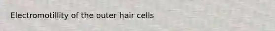 Electromotillity of the outer hair cells