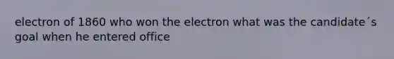 electron of 1860 who won the electron what was the candidate´s goal when he entered office