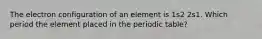 The electron configuration of an element is 1s2 2s1. Which period the element placed in the periodic table?