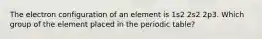 The electron configuration of an element is 1s2 2s2 2p3. Which group of the element placed in the periodic table?