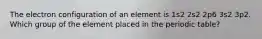 The electron configuration of an element is 1s2 2s2 2p6 3s2 3p2. Which group of the element placed in the periodic table?