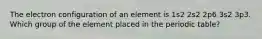 The electron configuration of an element is 1s2 2s2 2p6 3s2 3p3. Which group of the element placed in the periodic table?