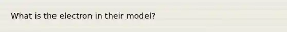 What is the electron in their model?