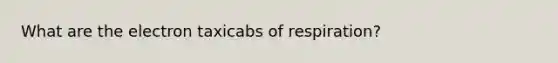 What are the electron taxicabs of respiration?