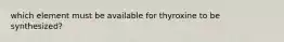 which element must be available for thyroxine to be synthesized?