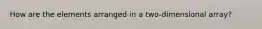 How are the elements arranged in a two-dimensional array?