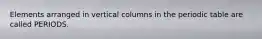 Elements arranged in vertical columns in the periodic table are called PERIODS.