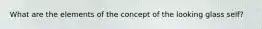 What are the elements of the concept of the looking glass self?