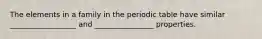 The elements in a family in the periodic table have similar __________________ and ________________ properties.