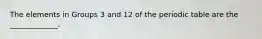 The elements in Groups 3 and 12 of the periodic table are the _____________.