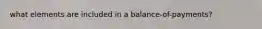 what elements are included in a balance-of-payments?
