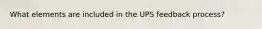 What elements are included in the UPS feedback process?