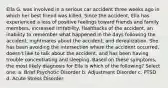 Ella G. was involved in a serious car accident three weeks ago in which her best friend was killed. Since the accident, Ella has experienced a loss of positive feelings toward friends and family members, increased irritability, flashbacks of the accident, an inability to remember what happened in the days following the accident, nightmares about the accident, and derealization. She has been avoiding the intersection where the accident occurred, doesn't like to talk about the accident, and has been having trouble concentrating and sleeping. Based on these symptoms, the most likely diagnosis for Ella is which of the following? Select one: a. Brief Psychotic Disorder b. Adjustment Disorder c. PTSD d. Acute Stress Disorder