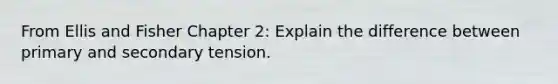 From Ellis and Fisher Chapter 2: Explain the difference between primary and secondary tension.