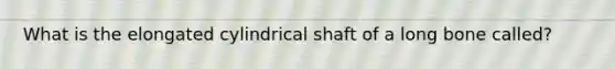 What is the elongated cylindrical shaft of a long bone called?