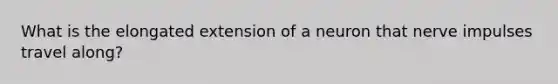 What is the elongated extension of a neuron that nerve impulses travel along?