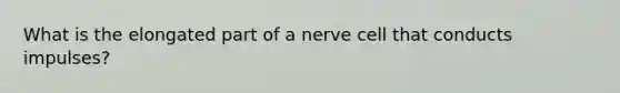 What is the elongated part of a nerve cell that conducts impulses?