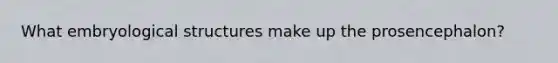 What embryological structures make up the prosencephalon?