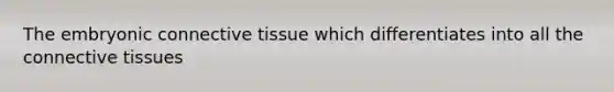 The embryonic connective tissue which differentiates into all the connective tissues