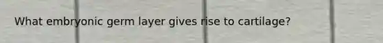 What embryonic germ layer gives rise to cartilage?