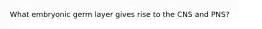 What embryonic germ layer gives rise to the CNS and PNS?