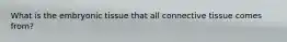 What is the embryonic tissue that all connective tissue comes from?