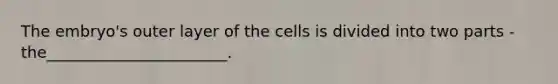 The embryo's outer layer of the cells is divided into two parts - the_______________________.