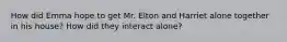 How did Emma hope to get Mr. Elton and Harriet alone together in his house? How did they interact alone?