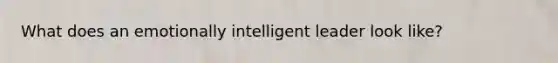 What does an emotionally intelligent leader look like?