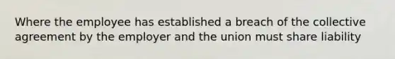 Where the employee has established a breach of the collective agreement by the employer and the union must share liability