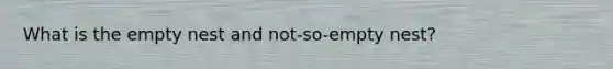 What is the empty nest and not-so-empty nest?