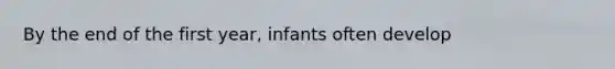 By the end of the first year, infants often develop