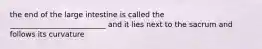 the end of the large intestine is called the __________________________ and it lies next to the sacrum and follows its curvature