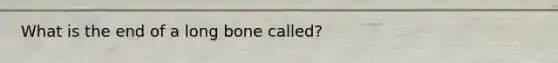 What is the end of a long bone called?